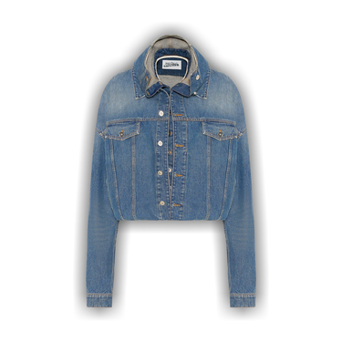 Buy Jean Paul Gaultier Hooded Double Layer Denim Jacket 'Vintage