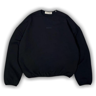 Buy Fear of God Essentials Modern Fit Fleece Crewneck 'Jet Black