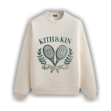 Buy Kith x Wilson Racquet Crew Nelson Crewneck 'Sandrift
