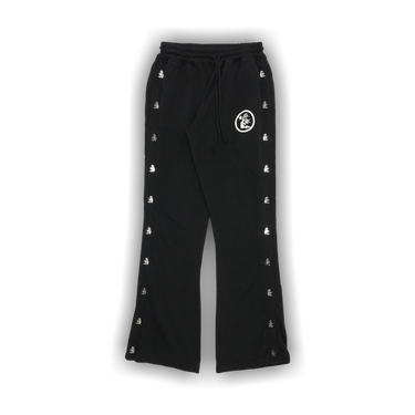 Buy Hellstar Mirror Face Snap Sweatpants 'Black' - 09357