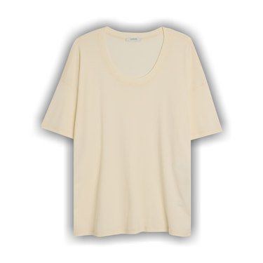 Buy Lemaire Rib T-Shirt 'Light Cream' - TO1146 LJ1016 WH048