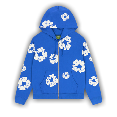 Buy Denim Tears Cotton Wreath Zip Hoodie 'Blue' - SS25TZH11412039