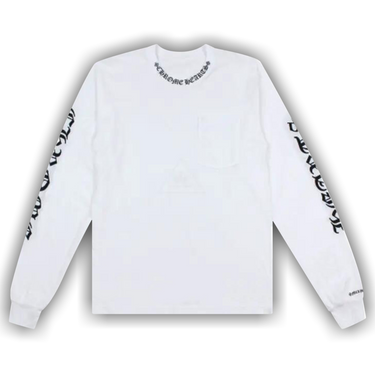 Buy Chrome Hearts Neck Logo Long-Sleeve T-Shirt 'White' - 01383