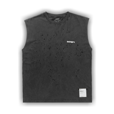 Buy SATISFY MothTech Muscle Tee 'Aged Black' - 11005 AB SAB | GOAT