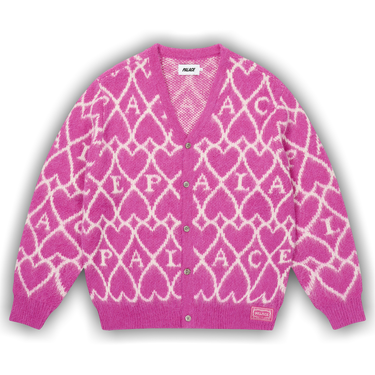 Buy Palace Hairy Heart Knit 'Pink' - P29KW004 | GOAT