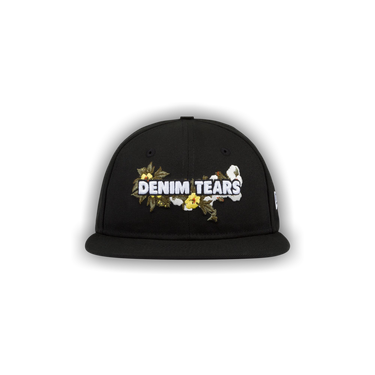 Buy Denim Tears New Era Floral Logo Cap 'Black' - SS25ANE0011169