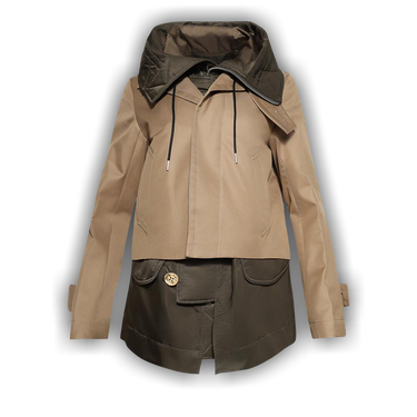 Buy Sacai Cotton Gabardine Blouson 'Beige/Dark Khaki' - 25 08025