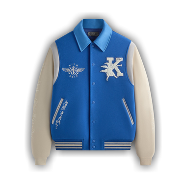 Buy Kith Wool & Microsuede Varsity Jacket 'Cyclone' - KHM010843