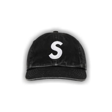 SupremePigmentCoatedS Logo　6-Panel black 1662090_00.png.png