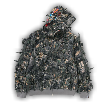 Buy BAPE Tree Edge Camo Laser Cut Shark Cropped Fit Full Zip