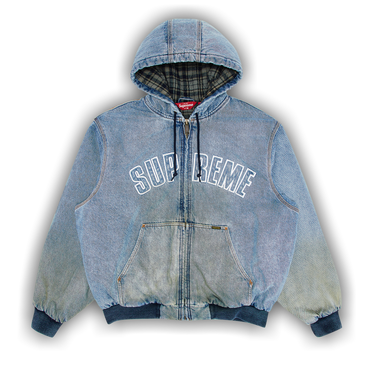 Buy Supreme Reflective Arc Hooded Work Jacket 'Denim