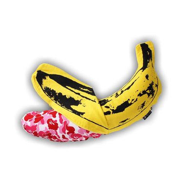 Buy BAPE ABC Camo Andy Warhol Banana Medium Cushion 'Pink' - 00039