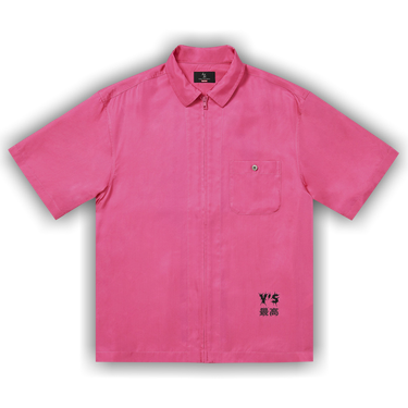 Buy Supreme x Y's Silk Zip Up Short-Sleeve Shirt 'Pink' - FW25S4