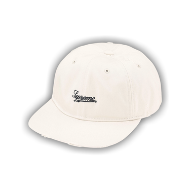 Buy Supreme Distressed Script 6-Panel 'Stone' - FW25H9 STONE | GOAT