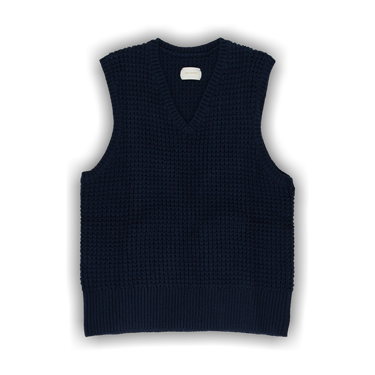 Buy Aimé Leon Dore Waffle V Neck Sweater Vest 'Navy' - FW23KS000