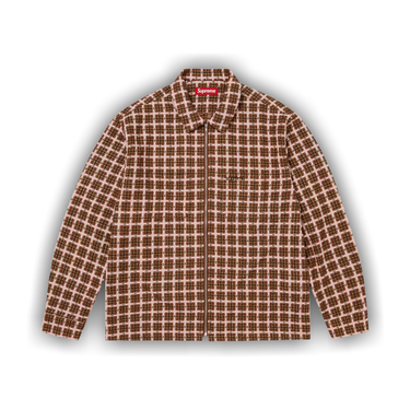Supremeフランネルジャケット XL ブラウン Buy Supreme Metallic Plaid Zip Up Shirt 'Brown' - FW25S24 BROWN | GOAT