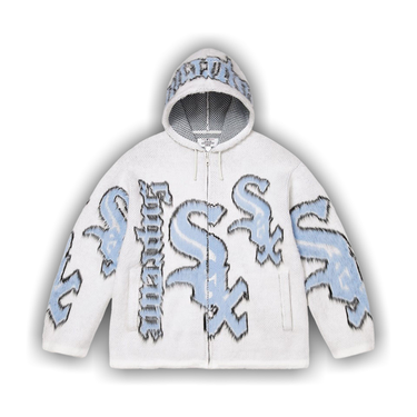 Buy Supreme x Chicago White Sox Zip Up Hooded Sweater 'White