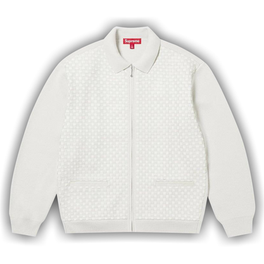 Buy Supreme Woven Leather Zip Up Cardigan 'White' - FW24SK45 WHITE