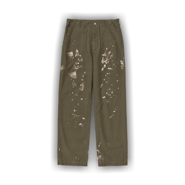 Buy Auralee Washed Baggy Satin Bleached Baker Pants 'Khaki Brown