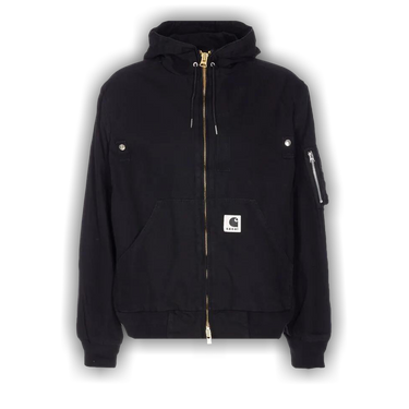 Buy Sacai x Carhartt WIP Washed Duck Hooded Blouson 'Black' - 25