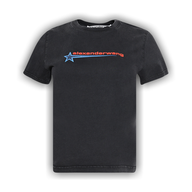 Alexander Wang Tシャツ Buy Alexander Wang Shrunken T-Shirt W/ Graphic 'Washed Black