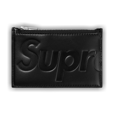 Buy Supreme Leather Zip Card Holder 'Black' - FW25B27 BLACK | GOAT