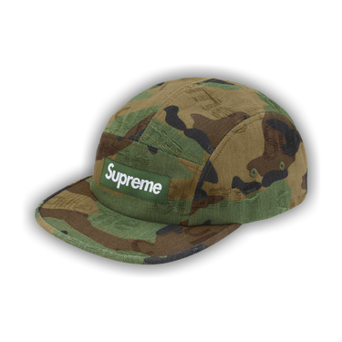 Buy Supreme Jacquard Logos Denim Camp Cap 'Woodland Camo