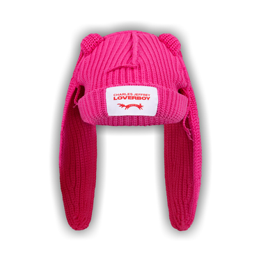 Buy Charles Jeffrey Loverboy Chunky Rabbit Beanie 'Pink