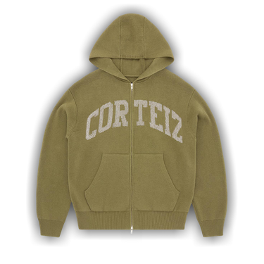Buy Corteiz 3m College Knit Zip Hoodie 'Olive' - CRTZ0221 180 | GOAT