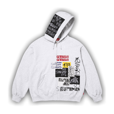 Buy Supreme 176 Zip Up Hooded Sweatshirt 'Ash Grey' - FW25SW76 ASH