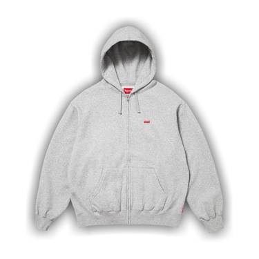 Buy Supreme Small Box Zip Up Hooded Sweatshirt 'Heather Grey