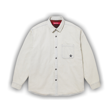 Buy Supreme Quilted Lined Denim Snap Shirt 'Light Washed Indigo