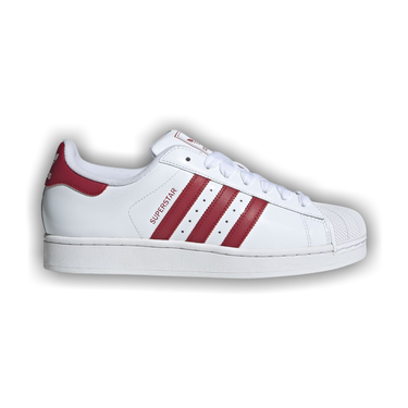 adidas Men's Superstar II Shoes, Size 10, Victory Red/White