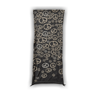 Buy Kapital Fulling Wool Happy Scarf Peace 'Black' - EK 1819XM