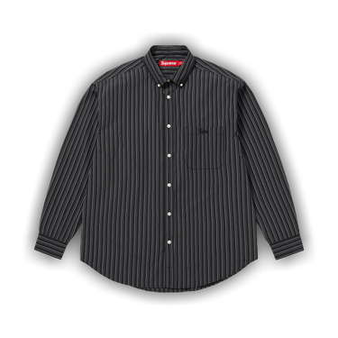 Buy Supreme Pinstripe Shirt 'Black' - FW25S25 BLACK | GOAT
