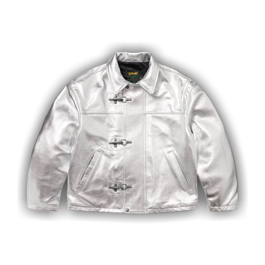 Buy Supreme x Schott Leather Clip Jacket 'Silver' - SS25J49 SILVER