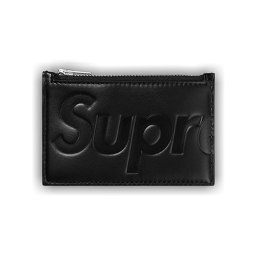 Buy Supreme Leather Zip Card Holder 'Black' - SS25B14 BLACK | GOAT