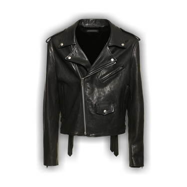 Buy Ann Demeulemeester Arvid Perfecto Leather Jacket 'Black