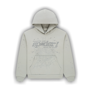 Buy Sp5der Tonal Punk V2 Hoodie 'Sport Grey' - ST047FW25SGR | GOAT CA