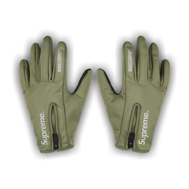 Buy Supreme Windstopper Zip Gloves 'Olive' - FW25A55 OLIVE | GOAT