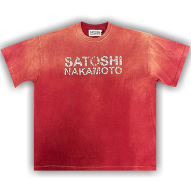 Buy Satoshi Nakamoto Pearl Studded Logo Tee 'Burgundy