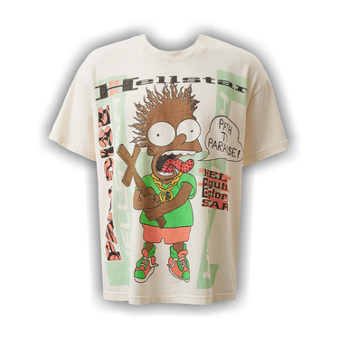 Buy Hellstar Cartoon Cross T-Shirt 'White' - HSSTU1TE1 WHIT | GOAT