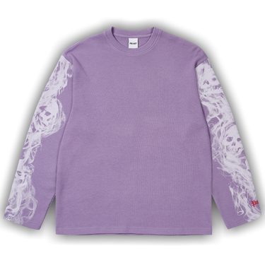 Buy Palace Smoked Waffle Long-Sleeve 'Flat Grape' - P30ES020 | GOAT