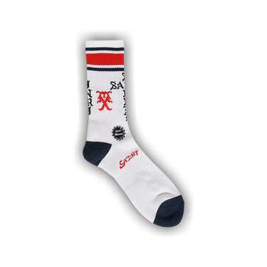 Buy SAINT Mxxxxxx Sinner Socks 'White/Red/Blue' - SM HR1 0000 108