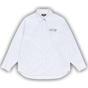 Buy Stussy Standard Logo Shirt 'Blue Stripe' - 1110387 BLUE | GOAT