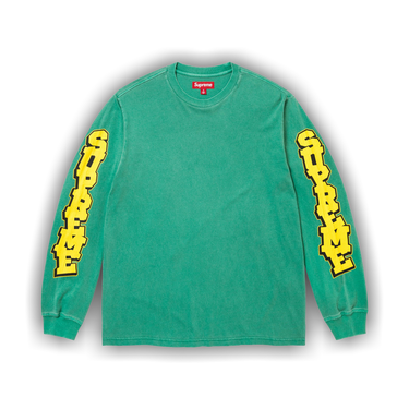Buy Supreme Cracked Sleeve Long-Sleeve Top 'Washed Green