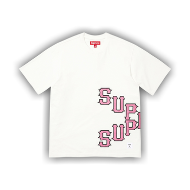 Buy Supreme Cracked Spellout Short-Sleeve Top 'Washed White