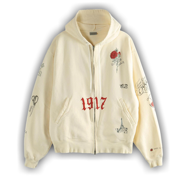 トップス BALENCIAGA Buy Balenciaga Oversized Zip-Up Hoodie 'Cream' - 850338 TUVJ3 9020