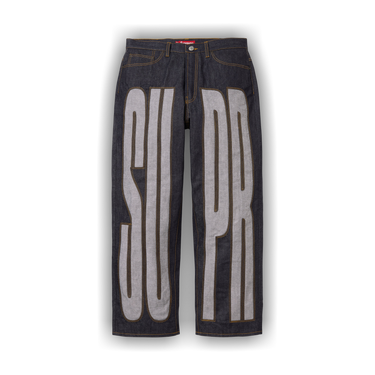 Buy Supreme Inset Spellout Baggy Jean 'Rigid Indigo' - SS26P54