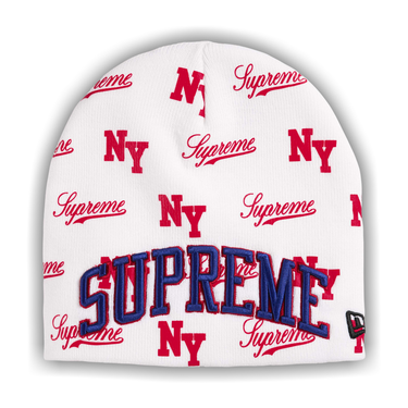 Buy Supreme New Era Monogram Beanie 'White' - SS26BN19 WHITE | GOAT